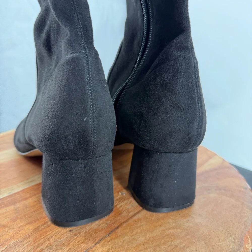 Marc Fisher Jayne Over The Knee Black faux Suede‎ Boots  Size 8.5